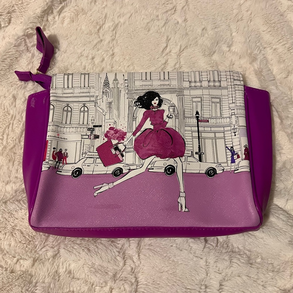 NWOT Elizabeth Arden New York NY 5TH Ave City Scene Cosmetic Travel Bag